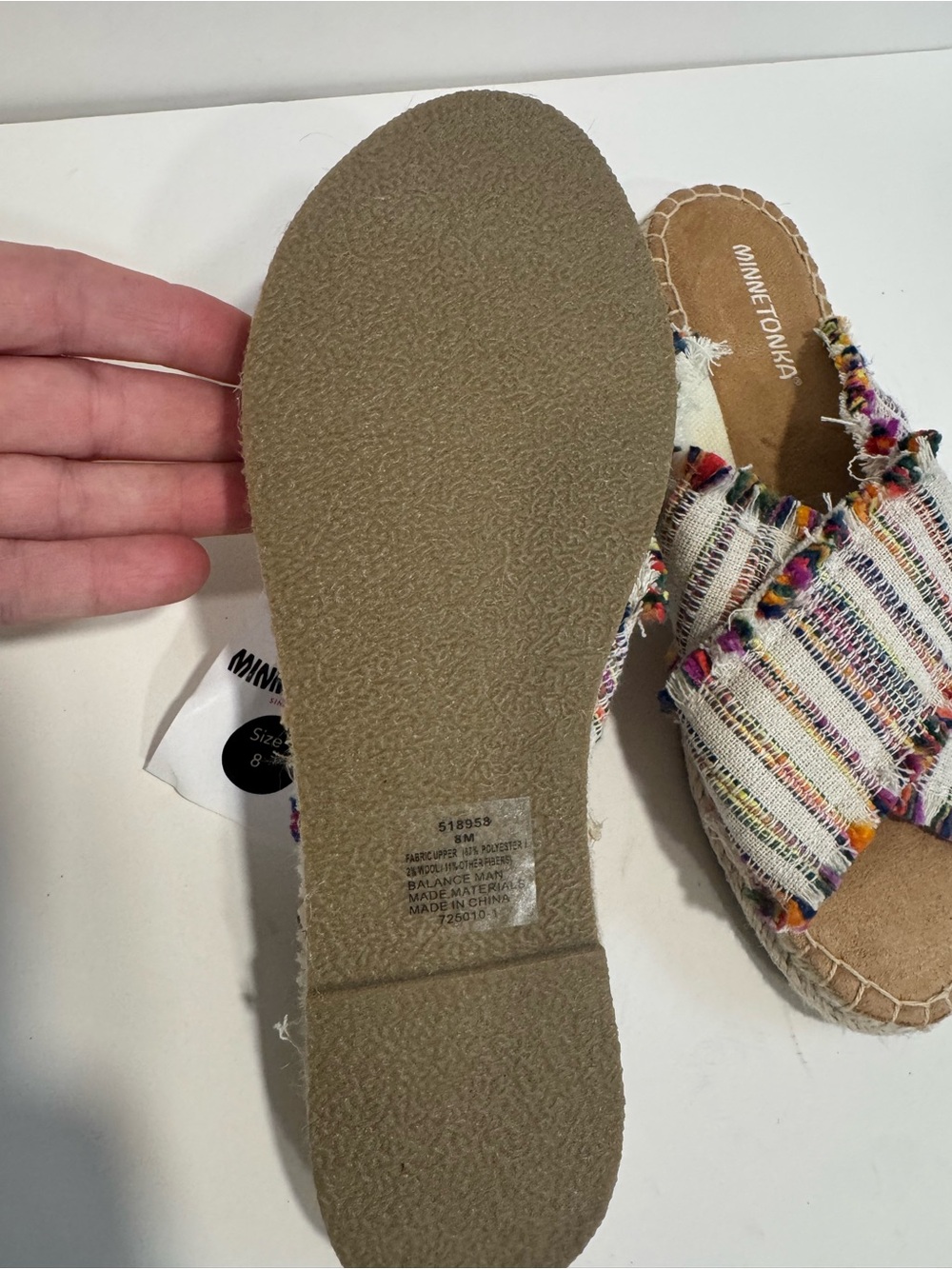 MINNETONKA women’s MOCCASIN "PEPPER" CASUAL SANDAL size 8 NWT - Picture 7 of 7